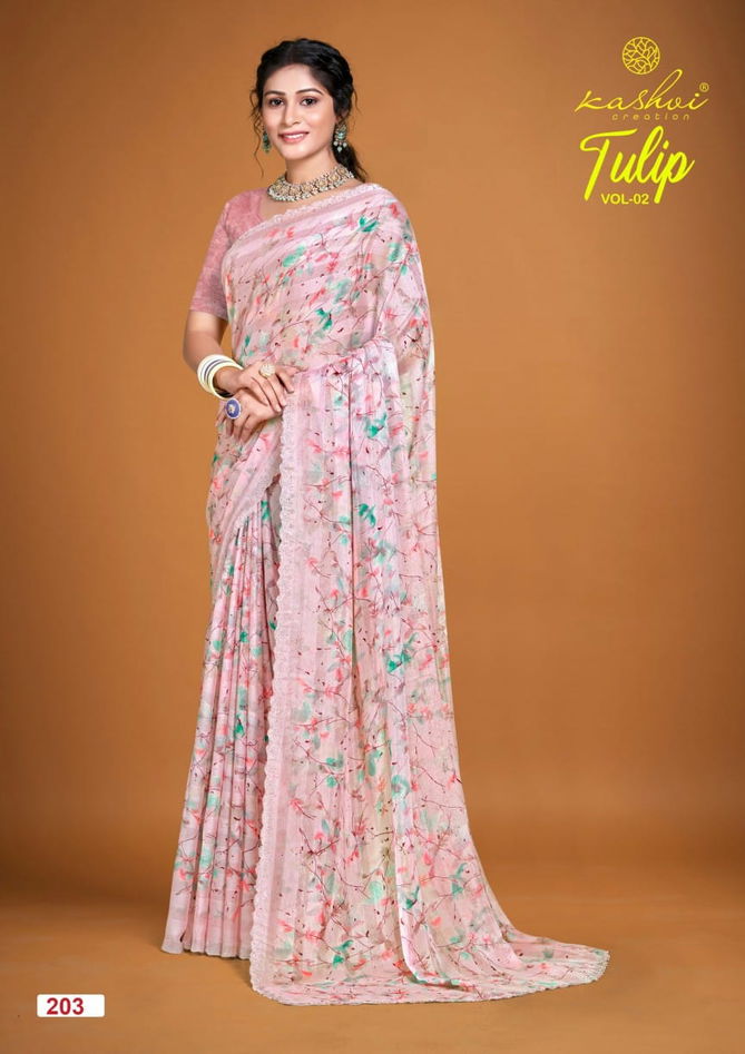 Tulip Vol 02 By Kashvi Rimzim Printed Daily Wear Sarees Wholesale Price in Surat